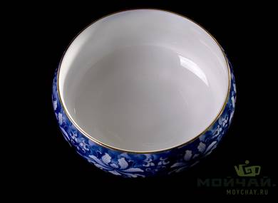 Походный набор посуды для чайной церемонии # 23328 фарфор :  гайвань с ситом 175 мл  три пиалы по 45 мл чайный пруд 185 мл сумочка для путешествий